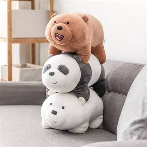 Jual Miniso We Bare Bears Plush Toy 38cm Shopee Indonesia