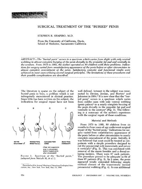 Surgical Treatment Of The Buried Penis Pdf Circumcision Surgery