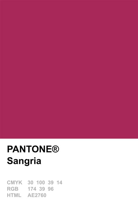Pantone 2014 Sangria Pantone Colour Palettes Pantone Pantone Color