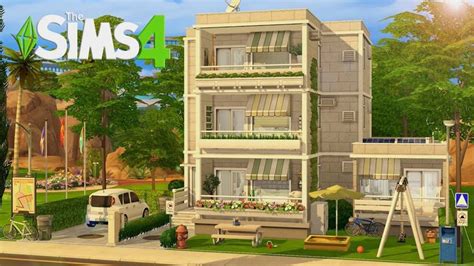 The Sims 4 City House Speed Build No Cc Fabflubs In 2020 Sims