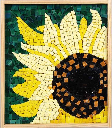 Mosaic Art Sunflower Mosaic Art Mosaic Artwork Sunflower Mosaic