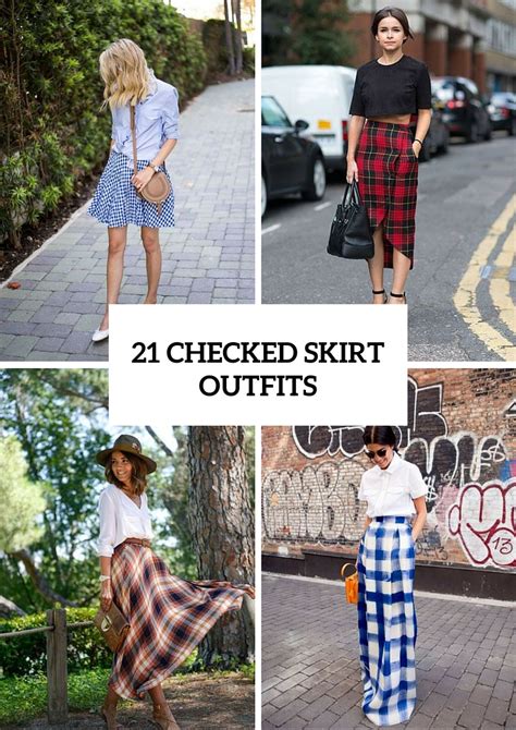 21 Creative Checked Skirt Outfits For Summer Styleoholic