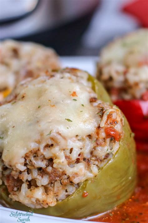 Easy Instant Pot Stuffed Peppers Recipe Sidetracked Sarah