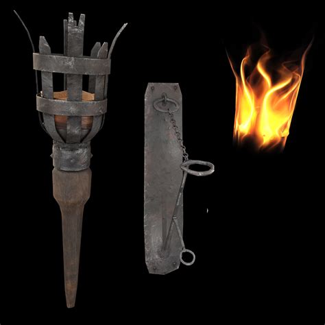 Medieval Wall Torch 3d Model By Get Dead Entertainment