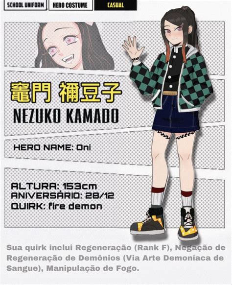 Bnha Nezuko Em 2021 Personagens De Anime Feminino Ficha De