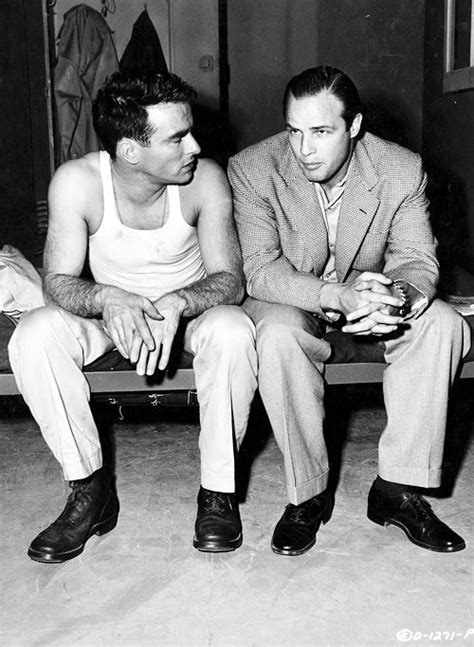 Marlon Brando Visits Montgomery Clift On The Film Set Of ‘from Here To