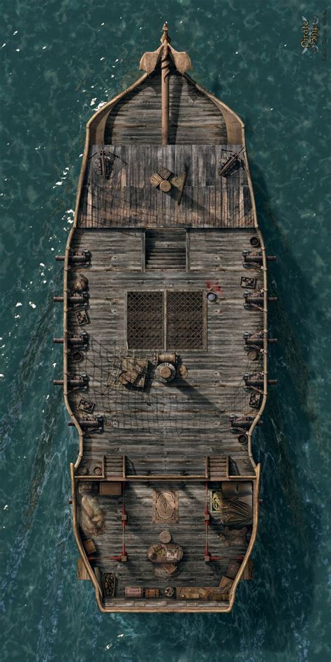 Its A Pirate Ship 1 Of 4 Fantasy City Map Tabletop Rpg Maps Fantasy