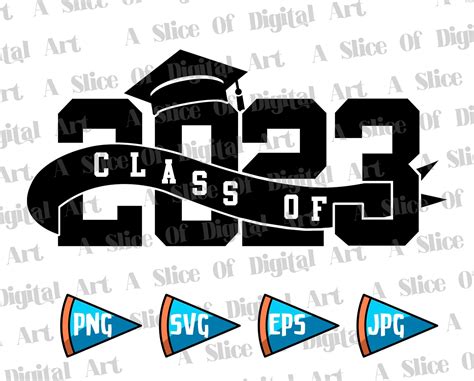 Class Of 2023 Ribbon Png Svg Graduation Design 2023 Senior Etsy Israel