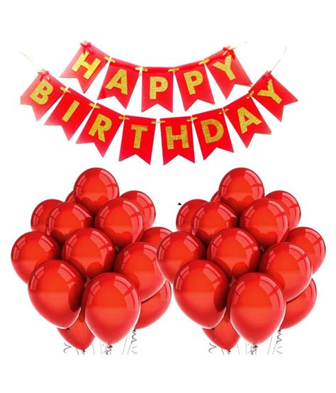 Happy Birthday Banner And Balloons Combo For Birthday Party Decoration