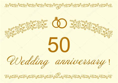 Consegna via mail in formato pdf a partire da 7 giorni lavorativi. 50 ° invito di anniversario di nozze — Vettoriali Stock © ninarubanyuk #116916176