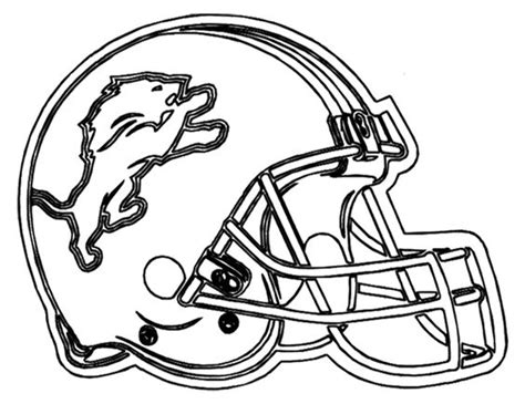 Detroit Lions Logo Black And White Sketch Coloring Page