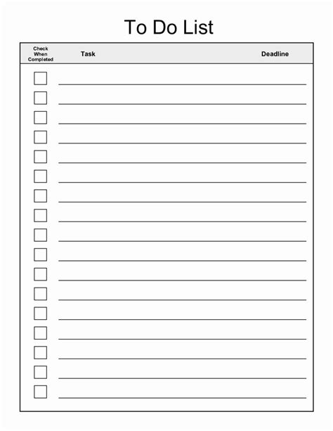 The Glamorous 50 Editable Checklist Template Word Culturatti With