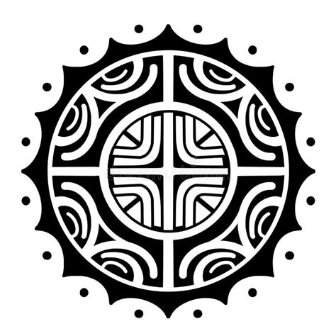 Polynesian Circle Tattoo Design Aboriginal Samoan Vector Illustration