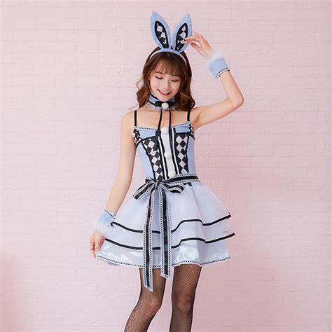 Pcs Lovely Women S Bunny Girl Sling Skirt Halloween Rabbit Masquerade