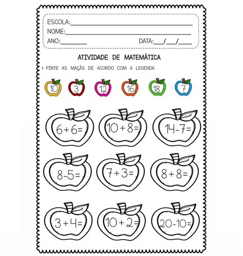 Atividade De Adição E Subtração De Fração