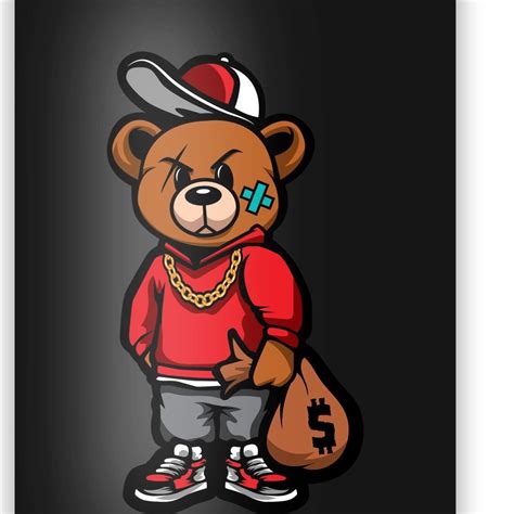Red Gangster Teddy Bear Ubicaciondepersonascdmxgobmx