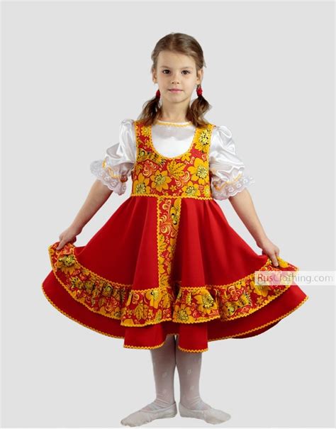 Russian Dress Khokhloma Slavic Dress Russia Dance Costume