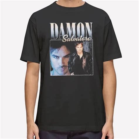 90s Vintage Damon Salvatore The Vampire Diaries Shirt Hole Shirts