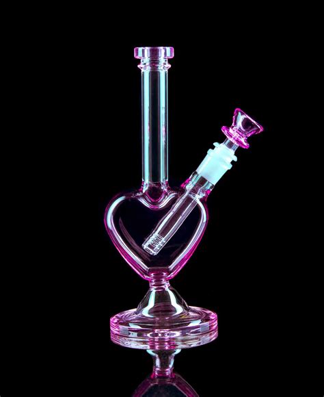 Pink Heart Bong With Matching Pink Bowl 9 Stoners Rotation