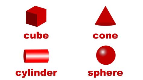 3d Shapes Cube Cone Cylinder Sphere Learn Shapes Youtube