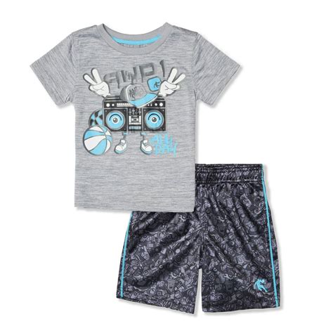 And1 Toddler Boy Graphic T Shirt And Jersey Shorts 2pc Active Outfit