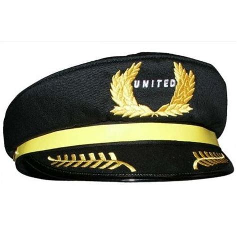 Daron Worldwide United Airlines Pilot Hat Black Child Size