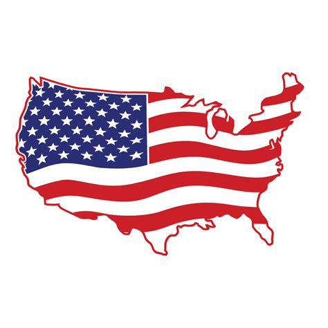 Usa Map Flag 4th Of July Free Svg File Svg Heart