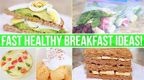 Maybe you would like to learn more about one of these? QUICK & HEALTHY BREAKFAST IDEAS! Healthy Fast Food! - YouTube