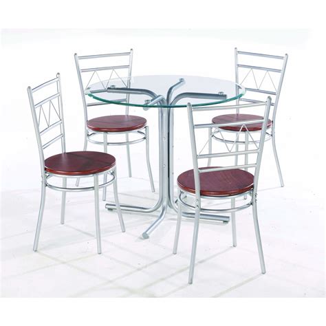 Aluminium restaurant chairs and tables metal kitchen furniture china modern industrial dining chairs china factory. Round Dining Table Set for 4 - HomesFeed