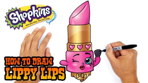 how to draw shopkins lippy lips for beginners youtube