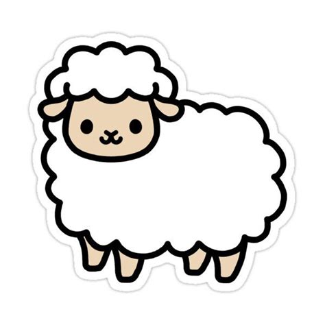 Sheep Sticker By Littlemandyart In 2021 Cute Stickers Preppy