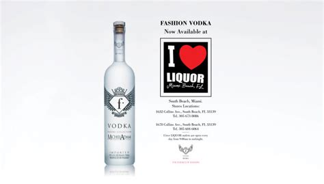 FASHION BEVERAGES » FASHION VODKA Available Now at I LOVE ...