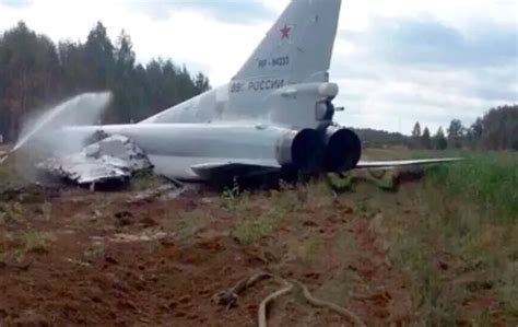 Huge Russian Bomber Jet Crashes Into Trees After Overshooting Runway