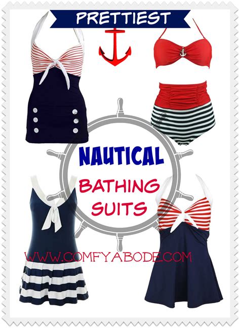 Prettiest Nautical Themed Bathing Suits Nautical Bathing Suits