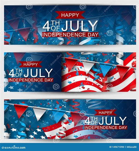 4th Of July United States National Independence Day Celebration Banner