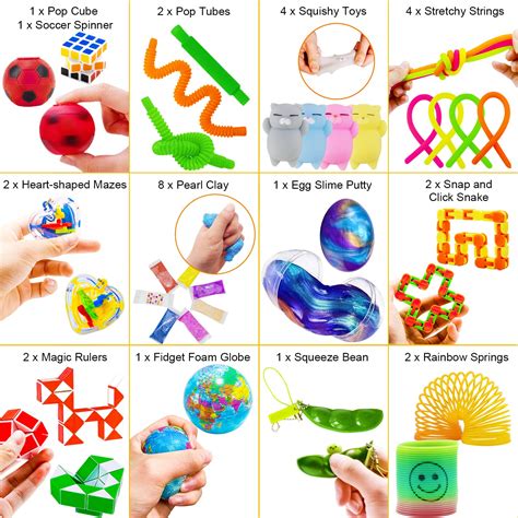 Kidcia Fidget Toys Pack 53 Pcs Pop Fidget Toys Stress And Anxiety