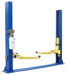 Two post hoists for automotive workshops. TP9KFX 9,000 lb. Two Post Auto Lift for Low Ceilings - 9000 lb Capacity