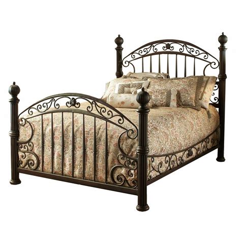 Hillsdale Furniture Chesapeake Traditional Metal Four Poster Bed Queen
