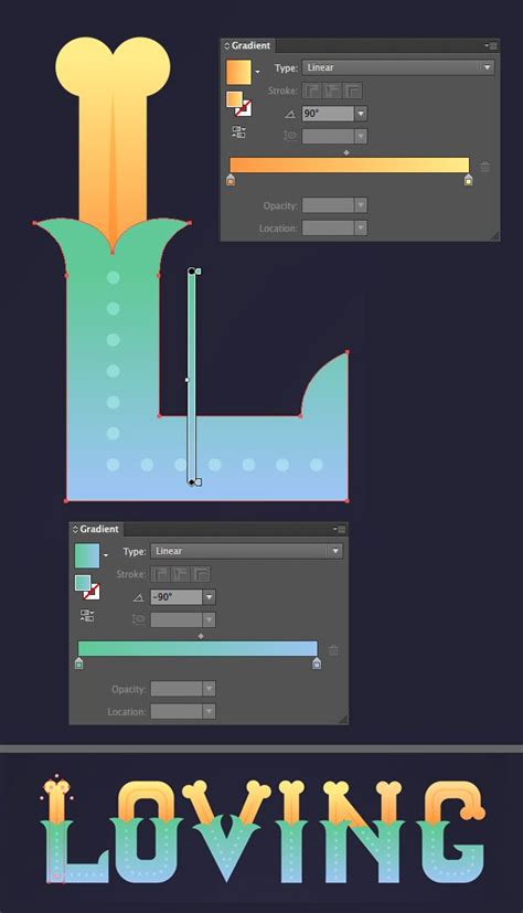 Apply Gradients To The Letters Illustrator Tutorials Adobe