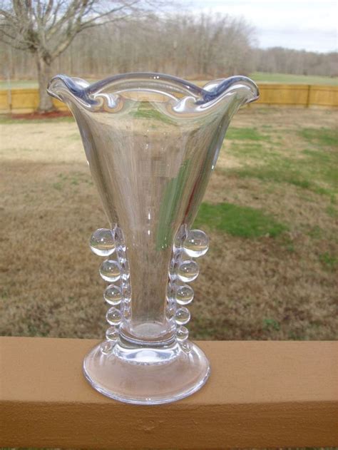 Imperial Candlewick Glass Vase 8 Tall Candlewick Glass Glass Vase Glass