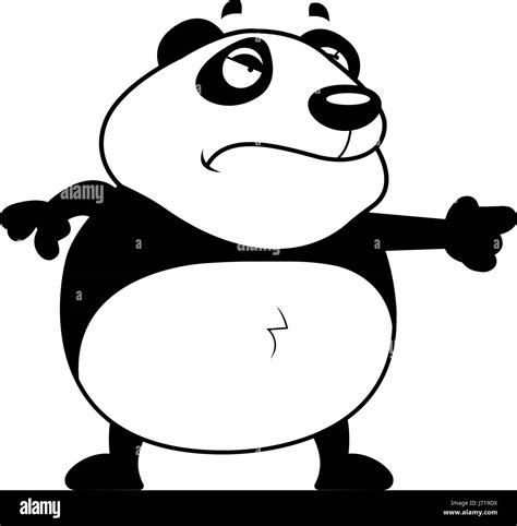 A Cartoon Panda With An Angry Expression Stock Vector Image And Art Alamy