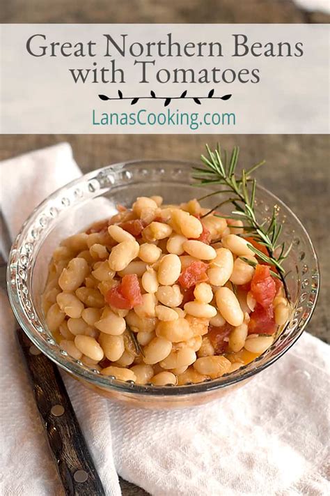 Keep it vegetarian as is, or throw in a ham hock for a smoky, meaty flavor. Great Northern Beans with Tomatoes - Never Enough Thyme