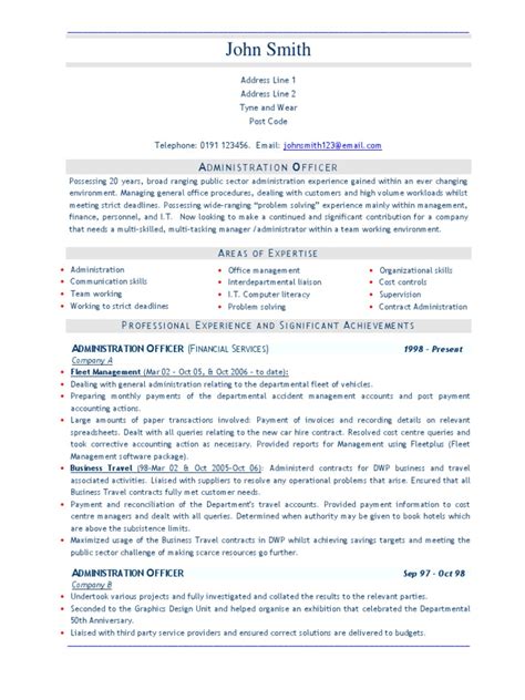 If you are a hr administrator seeking a new role then updating your cv should be a bit easier if you have any experience in recruitment. Admin Officer CV and Resume Example | Résumé | Business