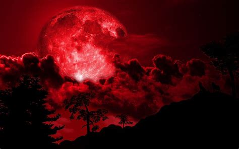 Red Moon Wolf Wallpapers Top Free Red Moon Wolf Backgrounds