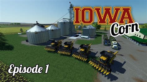 Big Corn Harvest In Iowa Flint Hills Us Map Farming Simulator 19