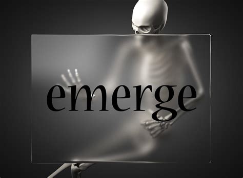 Emerge Word On Glass And Skeleton 6393063 Stock Photo At Vecteezy