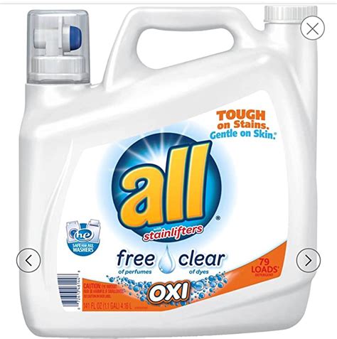 All With Stainlifters Oxi Free Clear Liquid Laundry