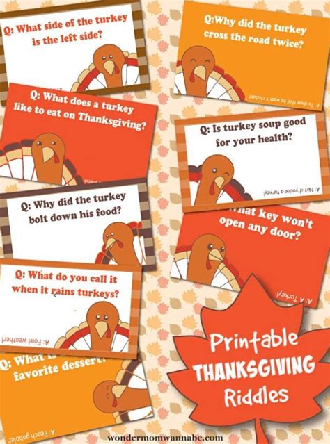 These Funny Printable Thanksgiving Riddles Are Perfect For Kids Sneak