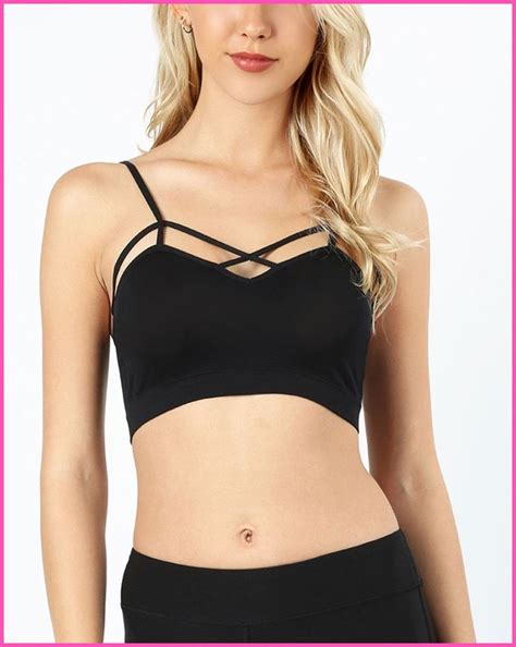 seamless criss cross cage front black bralette strappy bralette black bralette goth shop goth