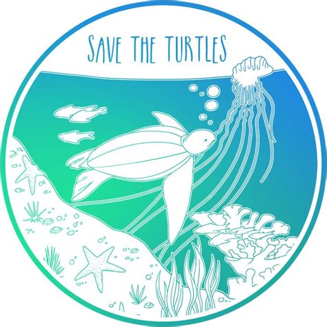 Save The Turtles Art Print By Hannah Diaz X Small Save The Sea